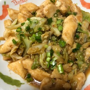 鳥むね肉で簡単&ヘルシー！回鍋肉風野菜炒め